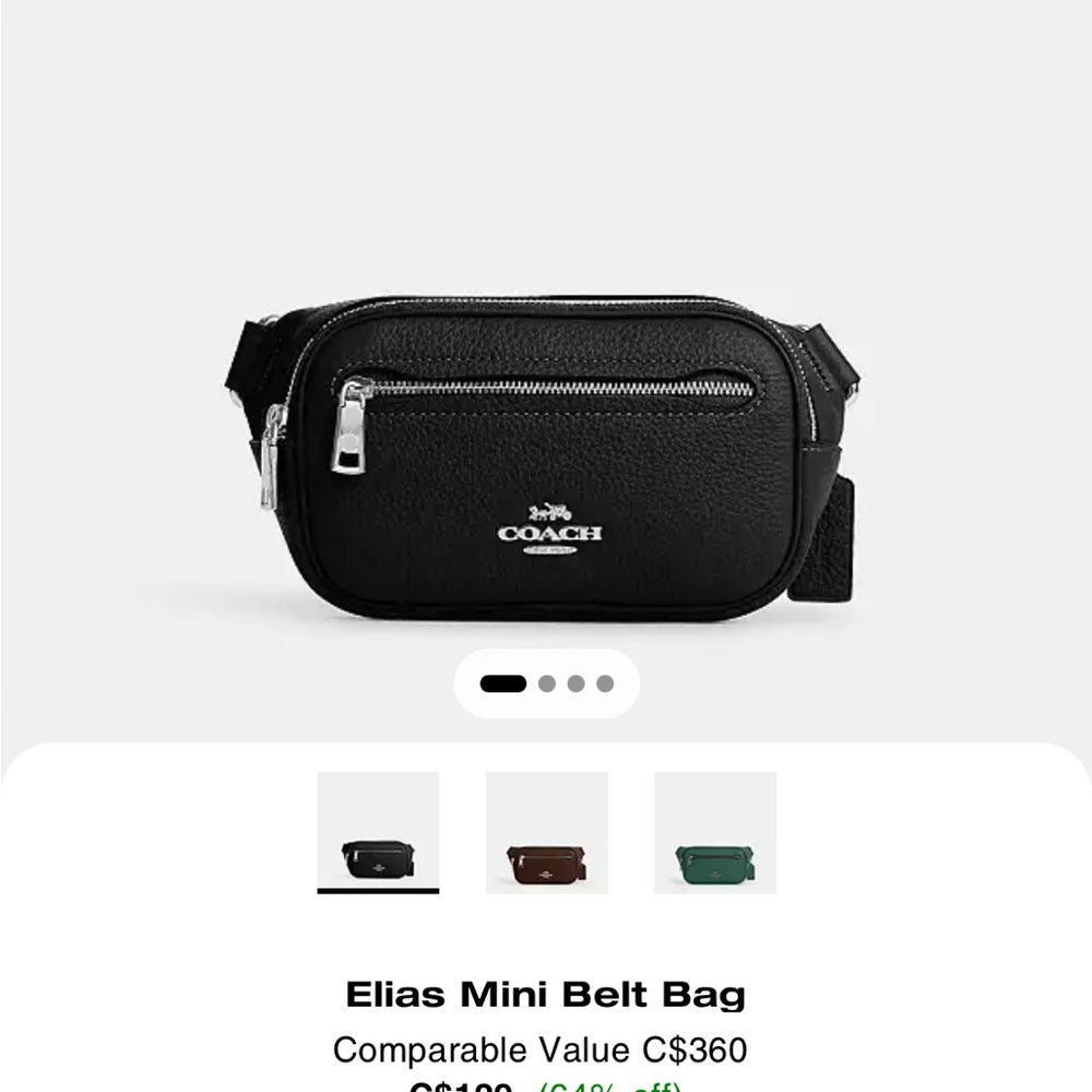 Coach Black Mini Bag with Sleek Design